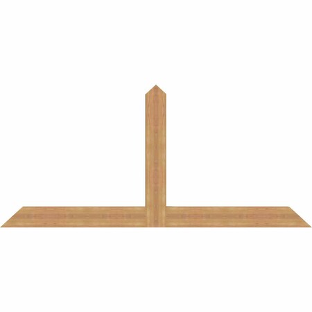 Ekena Millwork Portland Timber Gable Bracket, Western Red Cedar, 84"W x 38"H x 3 1/2"D x 5 1/2"F, 11/12 Pitch GBW084X38X0406POR00SWR